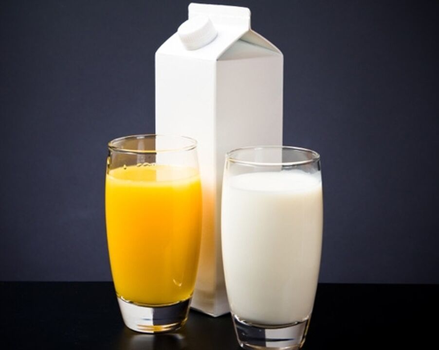 นมและน้ำแครอทเป็นส่วนผสมของค็อกเทลที่ช่วยเพิ่มสมรรถภาพทางเพศ